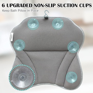 Bath <strong>Pillow</strong> Spa Bathtub <strong>Pillow</strong> with Non-Slip Suction Cups Head Neck Back <strong>Shoulder</strong> Rest Support Spa Gifts - Product Image 4