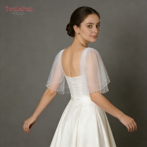 YouLaPan VG40A New Detachable Short Top <strong>Wedding</strong> Dress Fashion Shawl Belt Clip Bridal <strong>Wedding</strong> <strong>Cardigan</strong> - Product Image 6