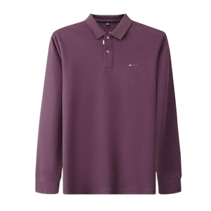 Camisetas de <span class=keywords><strong>Marca</strong></span> para Hombre, Estilo Polo Holgado, Material de Algodón con Cuentas, Casual, Transpirable, Manga Larga, Camiseta de Manga Larga para Hombre - Product Image 2