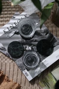 Ensemble de sous-verres en marbre Verde <span class=keywords><strong>Alpi</strong></span> personnalisé de luxe YUSHI, sous-verres en pierre naturelle verte pour les boissons et la décoration de la maison - Product Image 6