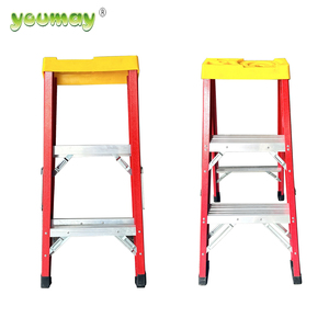 Cách nhiệt an toàn đôi bên gấp FRP sợi thủy tinh Thang nhôm bước với khay công cụ - Product Image 3