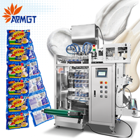 Automatische meersporige verpakkingsmachine voor vloeibaar wasmiddel & shampoo, 15ml vloeistofsachets met 4-zijdige seal