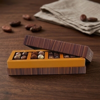 Boîtes rigides en carton personnalisées biodégradables de qualité alimentaire pour truffes, biscuits, bonbons, cadeaux, avec séparateur et pelliculage mat
