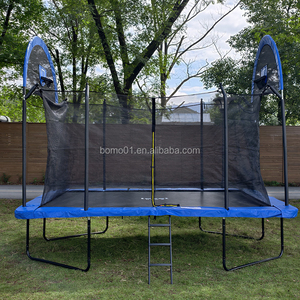 <span class=keywords><strong>Trampoline</strong></span> rectangulaire pour enfants Zoshine de qualité professionnelle, robuste, de grande taille 10*14 pieds, avec échelle antidérapante et doubles paniers de <span class=keywords><strong>basket</strong></span> - Product Image 1