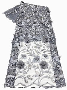 Tela de encaje de lujo para novia, tejido de encaje francés gupure, estilo africano, aso ebi, venta al por mayor - Product Image 3