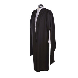 Robe de Cérémonie de Remise des Diplômes Jing Zherui pour Adultes Unisexe Noire Tissée Unie – Uniforme de Cérémonie de Licence et de Master, Uniforme Scolaire - Product Image 1
