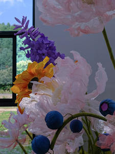 Decoración de Boda, <span class=keywords><strong>Flor</strong></span> Grande de Organza, Arreglo Floral, <span class=keywords><strong>Flor</strong></span> Gigante Artificial para Decoración de Exteriores, Escaparates - Product Image 4