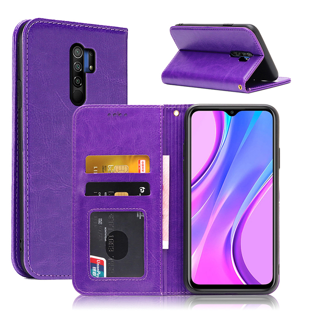 Shockproof Book Shell Phone Case Smart Cover for Xiaomi Redmi 9