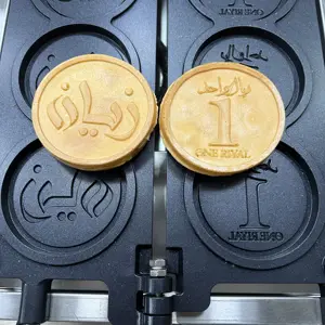 custom designs cheese coins waffle bread for hot ice cream ideas industrial machine machinery making mini mold mould