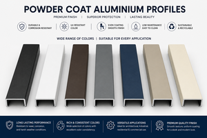 Profils en aluminium thermolaqués sur mesure pour applications architecturales, industrielles et résidentielles avec une finition de couleur durable - Product Image 2