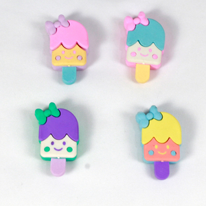 Soododo Kawaii Niedliches Briefpapier Fancy Design Radiergummi Hot Selling TPR Material Gummi Eis am Stiel Radiergummi Set - Product Image 4