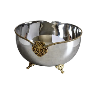 Juego de dos grandes cuencos para servir frutas, cena, Decoración de mesa redondeada, cuenco para servidor, cuenco de Metal de buena calidad - Product Image 6