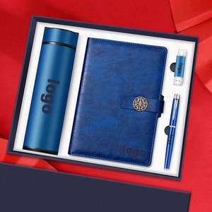 A5 Logo personnalisé Pu, carnet et écran Lcd Bouteille d'eau stylo Coffret cadeau d'entreprise de luxe/ - Product Image 1