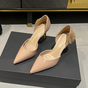 Zapatos de Tacón de Aguja con Flores de Diamantes de Imitación 2026, de Charol con Punta Fina, Tacones de 6CM/8CM/10CM para Mujer - Product Image 3