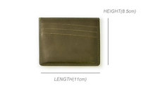 Dompet Kartu Kulit Asli Tipis Multi Slot Minimalis Cetak Logo Kustom untuk Pria Wanita Penggunaan Bisnis Sehari-hari