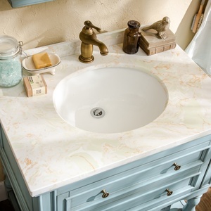 Meuble-lavabo mural moderne et personnalisé pour hôtel chinois, en acier inoxydable, avec miroir intelligent intégré – Offre spéciale - Product Image 4