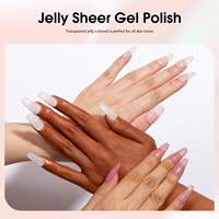 9073-9168# CANNI Fournisseur d'Ongles 9 ML Vernis Gel UV French Cover Nail Art pour Gel Couleur Semi-Transparent Effet Jelly Émaux