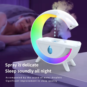 Minigo Rain Cloud Humidifier Colorful Atmosphere Light Household USB Night Light Water Droplet Backflow Anti Gravity Humidifier - Product Image 3