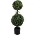 Boule topiaire en buis artificiel OH ARTS Matériau PE résistant aux UV Décoration extérieure Plante réaliste Double boule Verdure Herbe de Milan - Product Image 2