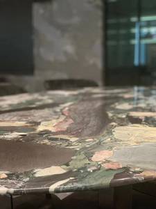 Lusso moderno a forma di capsula Custom quattro stagioni di marmo verde tavolino top per la decorazione della casa - Product Image 4