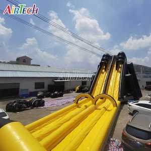 Trong kho 30m dài 4 làn trượt trượt bơm hơi khổng lồ cho người lớn | trượt điên lớn với hồ bơi có thể tháo rời - Product Image 6