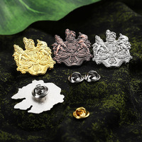 Hot 3D Haute Détails Gaufrage Métal Logo Pins Badges Or Argent Cuivre Plaqué Pas De Minimum Fer En Alliage De Zinc Métal Pins En Gros
