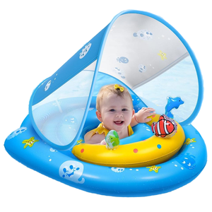 Lamicall Inflatable PVC bé hồ bơi <span class=keywords><strong>Float</strong></span> odsf05 Toddler bơi với chơi giao diện điều khiển Cá Heo Cá Hề rùa đồ chơi cho <5 hành khách - Product Image 1
