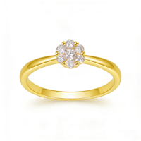 Bague de Fiançailles et de Mariage Classique Personnalisée en Or Massif 14K/18K, Plaqué Or 14K, Sertie de Pierres Cultivées en Laboratoire CVD IGI de Qualité VVS-VS