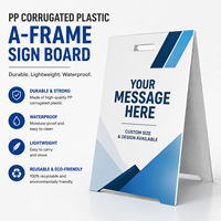 Panneau publicitaire extérieur personnalisé en plastique ondulé PP, résistant aux intempéries, avec support à piquet, pour événements et affichage publicitaire