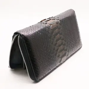 Python carteira de mão feminina, bolsa longa de mão, para carteira, pele de cobra, para mulheres