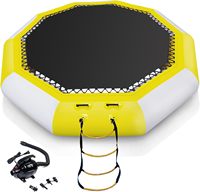 Équipement de sport nautique d'extérieur, planche de trampoline gonflable multi-personnes en PVC 1000D résistant aux déchirures avec poignées de sécurité