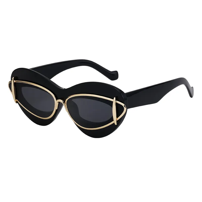 KAJILA 2024, venta al por mayor, moda, Ojo de Gato elegante, Y2K, diseñador, logotipo personalizado, UV400, gafas de sol, gafas de sol para mujer y Mujer