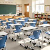 Chaise de bureau individuelle robuste et résistante à l'usure, couleur personnalisable, en promotion, pour les projets d'appel d'offres scolaires mondiales
