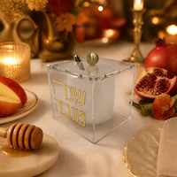 Judaica Wasch becher mit kunden spezifischen Mustern-Lucite Kiddush Cup für jüdischen Schabbat, Pessach & Holiday Jewish