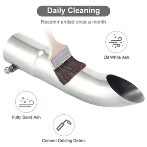 Nuevo escape superior cromado de <span class=keywords><strong>3</strong></span> pulgadas de diámetro x 12 pulgadas de largo, tubos de escape curvos para camión semirremolque PL-123S-P13 - Product Image 2