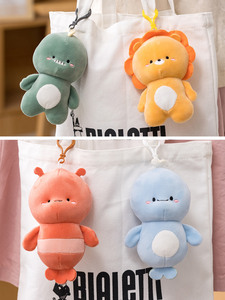 LLavero de juguete de felpa con colgante de <span class=keywords><strong>dinosaurio</strong></span>, mochila de peluche con colgante de León, Panda, pingüino, ballena, animal de peluche, juguetes para hacer cosas - Product Image 5
