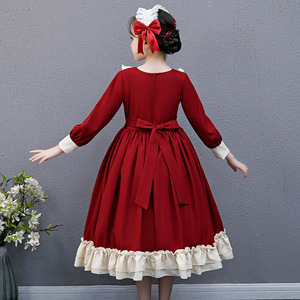 Robe Lolita rouge pour filles, robe de mariée pour adolescentes, robes pour enfants de 3 à 12 <span class=keywords><strong>ans</strong></span>, robe élégante pour fête d'<span class=keywords><strong>anniversaire</strong></span> - Product Image 6
