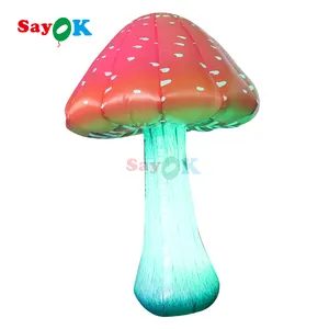 Высококачественные яркие красочные гигантские надувные грибы со светодиодными лампами для карнавальных мероприятий