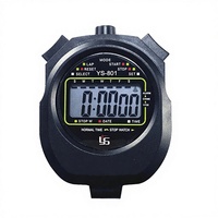 Stopwatch Elektronik Digital Genggam LCD Counter Cincin ABS Unisex dengan CR2032 untuk Pemantauan dan Pelacakan Waktu