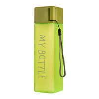Botella de Agua C320 para Mujer, Diseño Cuadrado Transparente Creativo, Plástico Mate, Gran Capacidad, Antiderrames, Práctica