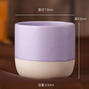 Taza de café de cerámica beige mate Ideal para uso en cafeterías y restaurantes Logotipo personalizable disponible - Product Image 6