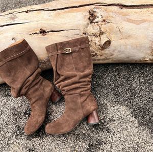 Designer Cow Leather Women's Chelsea Boots with Pointed Zipper Closure Height Increased Autumn Winter Western Shoes - Product Image 2