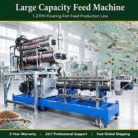 Équipement de production d'aliments pour poissons fabriqué en Chine, extrudeuse flottante à double vis SLG95, solution complète, devis compétitif, 1 TPH