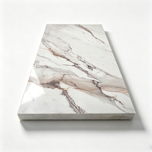 Panneaux muraux <span class=keywords><strong>de</strong></span> luxe en SPC grand format, effet marbre UV, étanches et ignifuges, brillants, pour hôpitaux, maisons et villas, idéaux pour les murs <span class=keywords><strong>de</strong></span> fond TV - Product Image 1