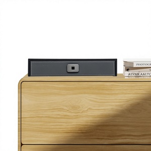 Cassetta di Sicurezza con Impronta Digitale Incorporata in Metallo Qixin (35cm) Moderna Grigio Stella DS-BGX-101 - Product Image 1