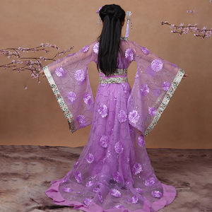 Baige nuovo Costume cinese tradizionale cinese danza popolare per bambini <span class=keywords><strong>Opera</strong></span> per bambini Hanfu vestito da principessa abito Cosplay - Product Image 3