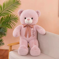 Ours en peluche géant rouge pour câlins, jouet en peluche doux, cadeau de Noël ou de la Saint-Valentin, ours en peluche, coussin moelleux