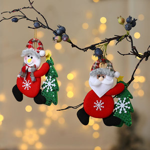 Nuevos adornos navideños de tela transfronterizos, decoraciones para árboles de Navidad, adornos de muñecos de peluche para abrazar árboles - Product Image 2