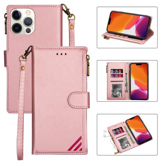Luxury Leather Wallet Card Holder Flip Magnetic Case Cover for iPhone Wallet Case for iPhone 13/12/11/Xs Max/Xs/Xr/X/8/7/6