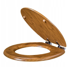 Nuevo modelo de cubierta de asiento de inodoro de madera para baño con <span class=keywords><strong>bisagra</strong></span> de Metal duradera - Product Image 6